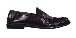 Matalan Ruched PU Loafer Burgundy £20