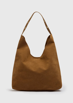 Matalan TAN FAUX SUED SLOUCH BAG £20