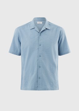 Blue Floral Embroidered Shirt £18