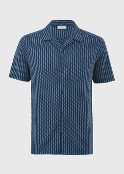 CO ORD DIAMOND TEXT SHIRT NAVY £16