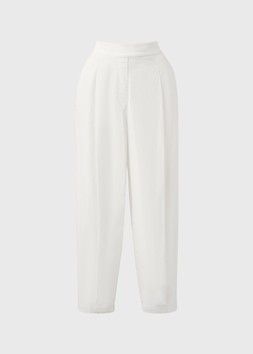 LINEN CARROT TROUSER WHITE £22