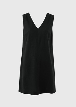 LINEN RICH MINI SHIFT BLACK £20