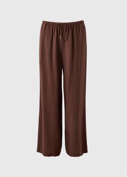 LINEN WIDE LEG CHOCOL £22