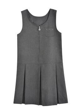 Matalan Girls 2 Pack Grey Zip Up Pleated School Pinafores &pound;11 - &pound;13