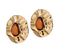 Gold Tone Resin Centre Textured Earrings, £7.99 (9487529)