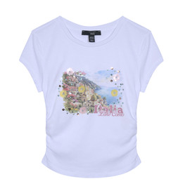 New Look 915 - Girls White Italia Lake Como Embellished Cropped T-Shirt £16.99 (955588710)