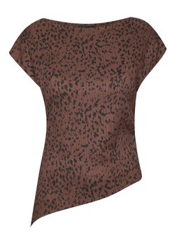 New Look, Brown Spotty Crinkled Asymmetric Top £17.99