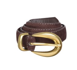 New Look Dark Brown Faux Suede Contrast Stitch Belt, £8.99