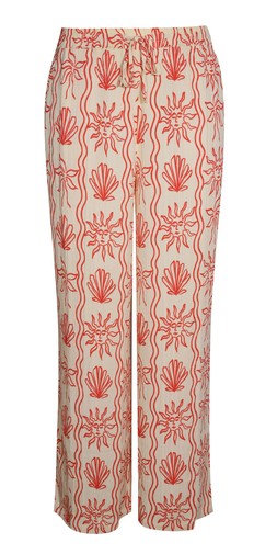Red Sun Print Wide Leg Beach Trousers £23.99