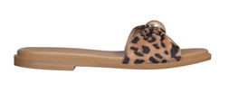 Wide Fit Brown Animal Print Flat Mule Sandals £22.99