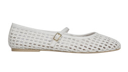 Wide Fit White Faux Leather Woven Mary Jane Pumps, £25.99 (947152310)