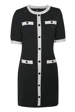 Black Knit Contrast Trim Mini Dress €49.99 £39.99 - 914008909