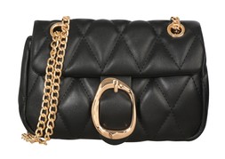 Black Quilted Faux Leather Chain Strap Bag, £19.99 (937316701)