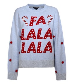 Blue Fa Lala Lala Crew Neck Christmas Jumper, £29.99 (930985149)