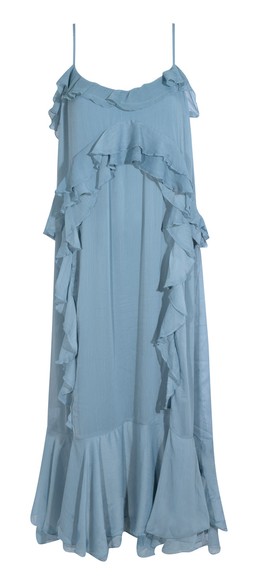 Blue Ruffled Chiffon Slip Dress, £45.99 - 922703940