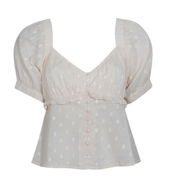 Cream Polka Dot Milkmaid Top, £23.99 (929147610)