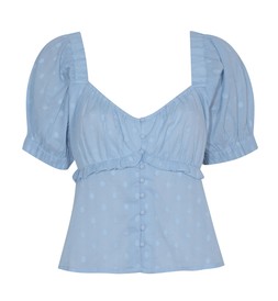 New Look Blue Polka Dot Milkmaid Top £23.99