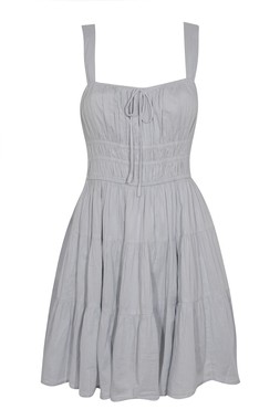 New Look Blue Tie Detail Tiered Mini Dress £29.99