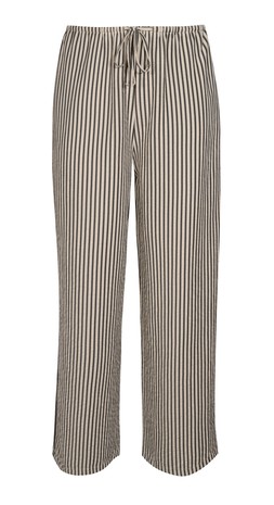 New Look Brown Crinkle Textured Striped Wide Leg Trousers £29.99