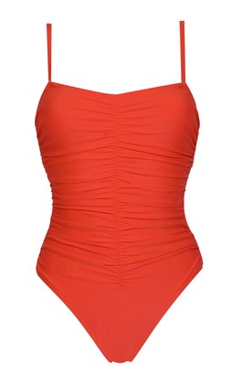New Look Red Tummy Control Ruched Front Swimsuit £25.99