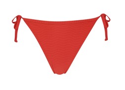 New Look Red Wave Textured Tie Side Bikini Bottoms £10.99