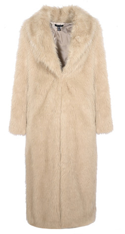 Stone Faux Fur Longline Coat, £99.99 (929500416)