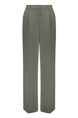 Khaki Dark Sage Pleated Trouser