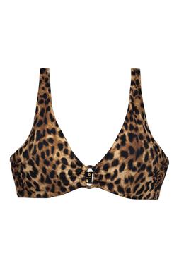 Leopard Print Bikini Top