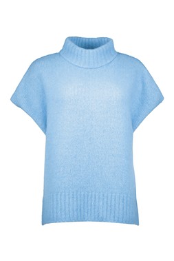 Blue Fluffy Tank Jumper