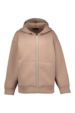 Neutral Scuba Zip Thru Hoodie