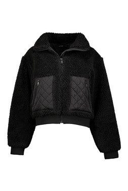 Black Borg Patch Pocket Cropped Jacket