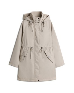 Cream Rubber Raincoat