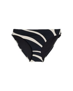 Black White Abstract Print Bikini Pant