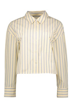 Yellow Stripe Poplin Co Ord Shirt