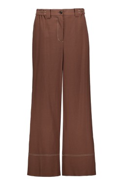 Chocolate Contrast Wide Leg Trouser