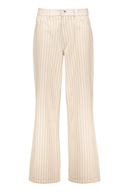 Neutral Stripe Wide Leg Jean