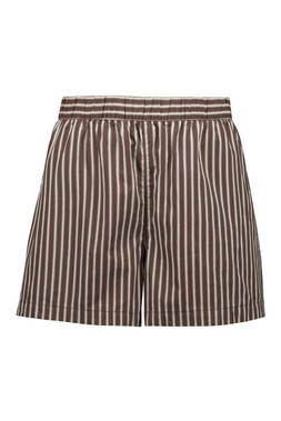 Brown Pull On Stripe Short