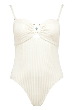 Cream Mykonos Crinkle Swimsuit