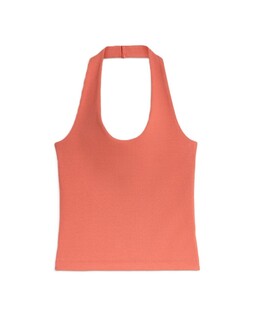 Coral Halter Neck Top