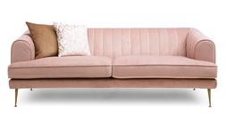 DFS Enchanted four-seater sofa in sensual velvet in blush