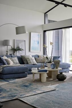 DFS Rest Large Double-Ended Chaise Sofa in Sky Rest Cord