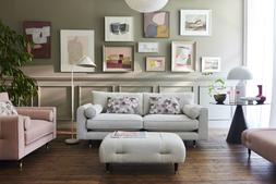 Ted Baker Highgate three-seater sofa in cream Kensington Boucle
