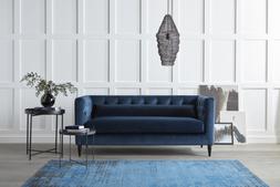 DFS So SImple Mya three-seater sofa in Simply Velvet in Indigo Blue