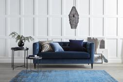 DFS So SImple Mya three-seater sofa in Simply Velvet in Indigo Blue