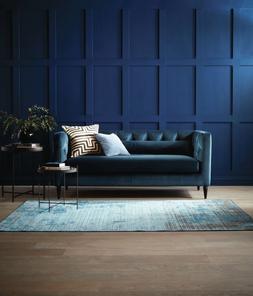 DFS So SImple Mya three-seater sofa in Simply Velvet in Indigo Blue