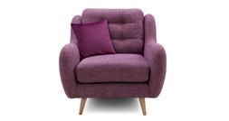 French Connection Camden Armchair in plum combination, available exclusively at DFS