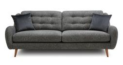 French Connection Camden Four-Seater Sofa in steel cotton, available exclusively at DFS