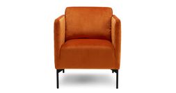 DFS Tub accent chair sensual velvet in orange