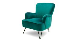 DFS Club accent chair sensual velvet in teal