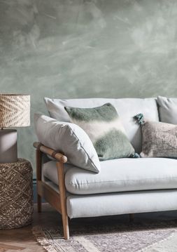 French Connection Hoxton Three-Seater Sofa in Ocean Plain Hoxton fabric, exclusively at DFS